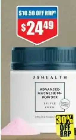 Chemist Warehouse Jshealth advanced magnesium- powder offer