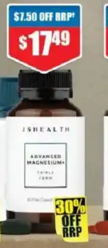 Chemist Warehouse JSHEALTH ADVANCED MAGNESIUM offer
