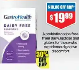 Chemist Warehouse GastroHealth DAIRY FREE PROBIOTICS offer