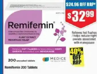 Chemist Warehouse Remifemin 200 Tablets offer