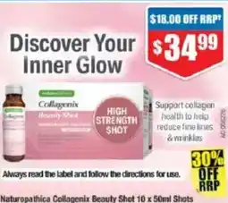 Chemist Warehouse Naturopathica Collagenix Beauty Shot Shots offer