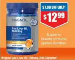 Chemist Warehouse Wagner Cod Liver Oil 1000mg 200 Capsules offer