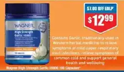 Chemist Warehouse Wagner High Strength Garlic 10000 100 Capsules offer