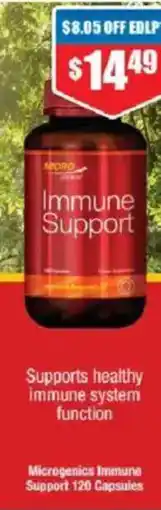 Chemist Warehouse Microgenics Immune Support 120 Capsules offer