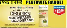 Chemist Warehouse Pentavite Gold Multivitamin + Iron Liquid For Kids offer