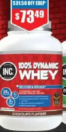 Chemist Warehouse 100% DYNAMIC WHEY offer