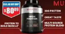 Chemist Warehouse Musashi High Protein Chocolate Flavour offer