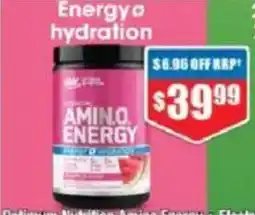 Chemist Warehouse Optimum Nutrition Amino Energy + Electrolytes Watermelon 30 Servo 285g offer