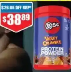 Chemist Warehouse BSC Selected Range VOLET CRUMBLE PROTEIN POWDER offer