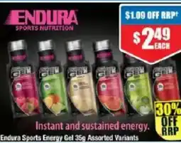 Chemist Warehouse Endura Sports Energy Gel Assorted Variants offer