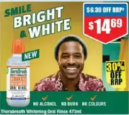Chemist Warehouse Therabreath Whitening Oral Rinse offer