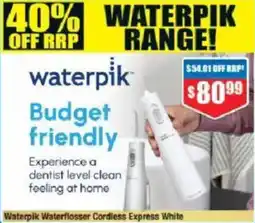 Chemist Warehouse Waterpik Waterflosser Cordless Express White offer