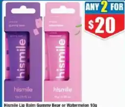Chemist Warehouse Hismile Lip Balm Gummy Bear or Watermelon offer