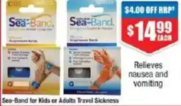 Chemist Warehouse Sea-Band for Kids or Adults Travel Sickness offer