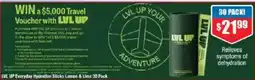 Chemist Warehouse LVL UP Everyday Hydration Sticks Lemon & Lime 30 Pack offer