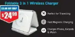 Chemist Warehouse Foldable 3 in 1 Wireless Charger offer