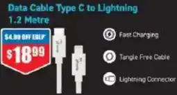 Chemist Warehouse Data Cable Type C to Lightning 1.2 Metre offer