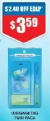 Chemist Warehouse LUGGAGE TAG TWIN PACK offer