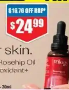 Chemist Warehouse Trilogy Rosehip Oil offer