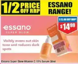 Chemist Warehouse Essano Super Glow Vitamin C 15% Serum offer