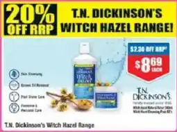 Chemist Warehouse T.N. Dickinson's Witch Hazel Range offer