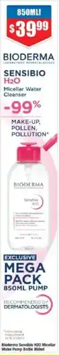 Chemist Warehouse Bioderma Sensibio H20 Micellar Water Pump Bottle offer