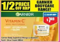 Chemist Warehouse Garnier Body Superfood Mango & Vitamin C Nutri-Glow Cream offer