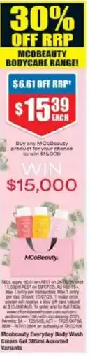 Chemist Warehouse Mcobeauty bodycare offer