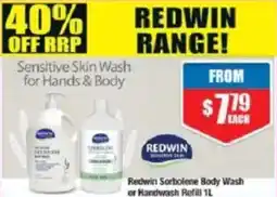 Chemist Warehouse Redwin Sorbolene Body Wash or Handwash Refill offer