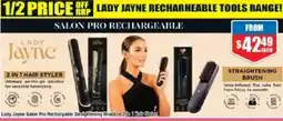 Chemist Warehouse Lady Jayne Salon Pro Rechargable Straightening Brush or 2 in 1 Hair Styler offer