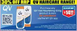 Chemist Warehouse QV Nourishing Shampoo or Conditioner offer
