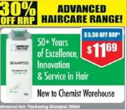 Chemist Warehouse Advanced Hair Thickening Shampoo offer