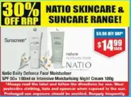 Chemist Warehouse Natio Daily Defence Face Moisturiser SPF 50+ 100ml or intensive Moisturising Night Cream offer