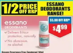 Chemist Warehouse Essano Fragrance Free Deodorant offer