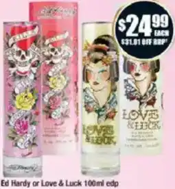 Chemist Warehouse Ed Hardy or Love & Luck edp offer