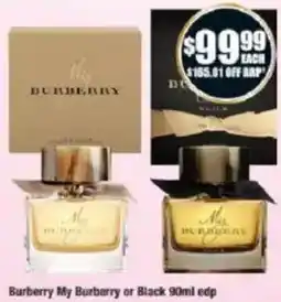 Chemist Warehouse Burberry My Burberry or Black edp offer