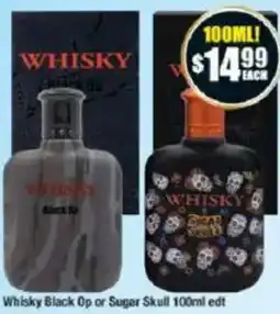 Chemist Warehouse Whisky Black Op or Sugar Skull edt offer