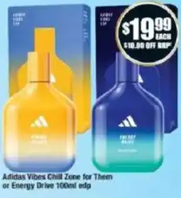 Chemist Warehouse Adidas Vibes Chill Zone for Them or Energy Drive edp offer