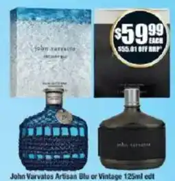 Chemist Warehouse John Varvatos Artisan Blu or Vintage edt offer