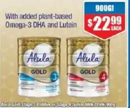 Chemist Warehouse Alifa Gold Stage 3 Toddler or Stage 4 Junior Milk Drink offer