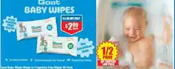 Chemist Warehouse Goat Baby Wipes Water or Fragrance Free Wipes 80 Pack offer