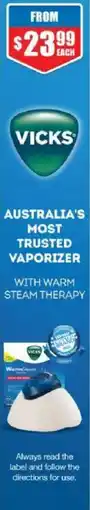 Chemist Warehouse Australia's most trusted vaporizer with warm steam therapy offer