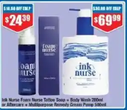 Chemist Warehouse Ink Nurse Foam Nurse Tattoo Soap + Body Wash offer