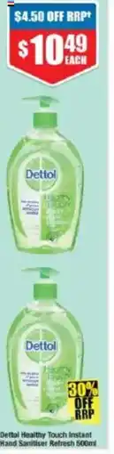 Chemist Warehouse Dettol Healthy Touch Instant Hand Sanitiser Refresh offer