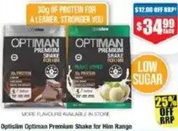 Chemist Warehouse Optislim Optiman Premium Shake for Him Range offer
