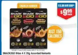 Chemist Warehouse SNACK2GO Bites 4 X 35g Assorted Variants offer
