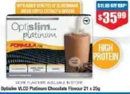 Chemist Warehouse Optislim VLCD Platinum Chocolate Flavour offer