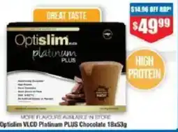 Chemist Warehouse Optislim VLCD Platinum PLUS Chocolate offer