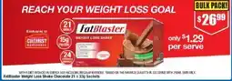 Chemist Warehouse FatBlaster Weight Loss Shake Chocolate Sachets offer