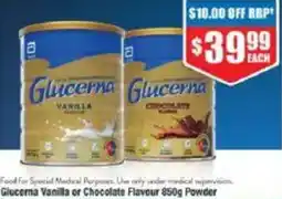 Chemist Warehouse Glucerna Vanilla or Chocolate Flavour Powder offer